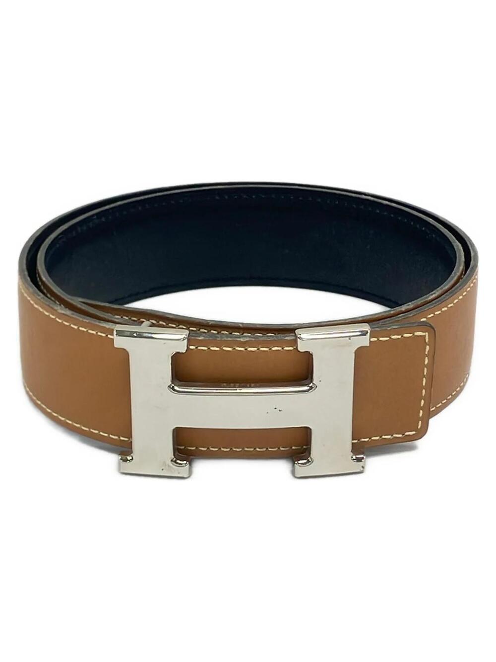 Hermes H Belt Beige Leather Hardware #367681H58B